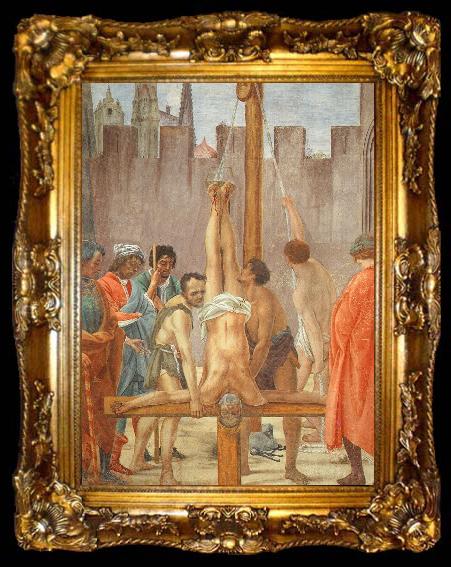 framed  Filippino Lippi The Crucifixion of Peter, ta009-2